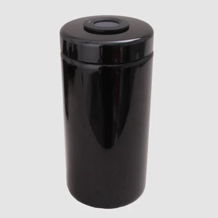 Weithalsdose aus Violettglas mit Thermo-/Hygrometer 1000 ml